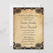 Rustic Lace Wedding Invitation Kaart (Voorkant)