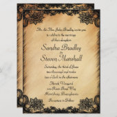 Rustic Lace Wedding Invitation Kaart (Voorkant / Achterkant)