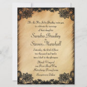 Rustic Lace Wedding Invitation Kaart (Voorkant)