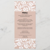 Rustic Lace Wedding Menu (Voorkant)