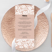 Rustic Lace Wedding Menu