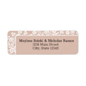Rustic Lace Wedding Retouradres Etiket (Voorkant)