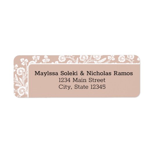 Rustic Lace Wedding Retouradres Etiket (Voorkant)