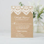 RUSTIC LACE | WEDDING RSVP ENCLOSURE CARD 2 KAARTJE (Staand voorkant)