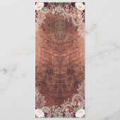 Rustic Lace Wood & String Lights Wedding Menu (Achterkant)