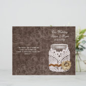 Rustic Lace Wrapped Mason Jar Wedding (Staand voorkant)