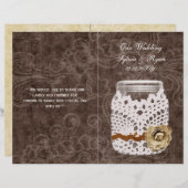 Rustic Lace Wrapped Mason Jar Wedding (Voorkant / Achterkant)