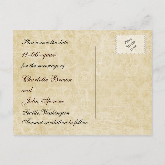 Rustic Lace Wrapped Mason Jar Wedding Aankondigingskaart (Achterkant)