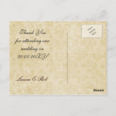 Rustic Lace Wrapped Mason Jar Wedding Briefkaart (Achterkant)