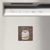 Rustic Lace Wrapped Mason Jar Wedding Magneet (Insitu (Vaatwasser))