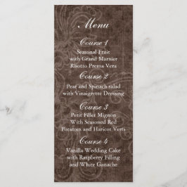 Rustic Lace Wrapped Mason Jar Wedding Programmakaart