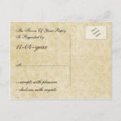 Rustic Lace Wrapped Mason Jar Wedding Uitnodiging Briefkaart (Achterkant)