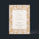Rustic Lace Yellow Wedding Invitations Kaart<br><div class="desc">Een elegante blik van een roestachtige faux kant op een gele achtergrond met een gebroken wit/crèmekleurig lijst met een prachtig script en een eenvoudige typografie. Pas aan zoals nodig. Als u de link "Verder aanpassen" wilt aanpassen, klikt u op de link "Verdere aanpassingen aanpassen" en gebruikt u het ontwerpgereedschap om...</div>