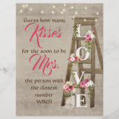 Rustic Ladder Guessing Game Party Decor (Achterkant)