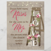 Rustic Ladder Guessing Game Party Decor (Voorkant)