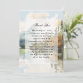 Rustic Lake begrafenis bedankkaartje Kaart (Staand voorkant)