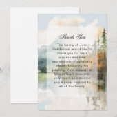 Rustic Lake begrafenis bedankkaartje Kaart (Voorkant / Achterkant)