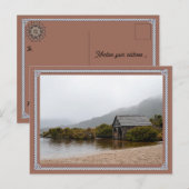 Rustic Lake Cabin Briefkaart - rustige Natuur scen (Voorkant / Achterkant)