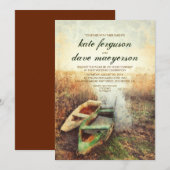 Rustic Lake Fall Huwelijksuitnodigingen Kaart (Voorkant / Achterkant)