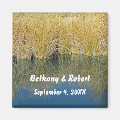 Rustic Lake Grass Reflection Outdoorbruilding Magneet (Voorkant)