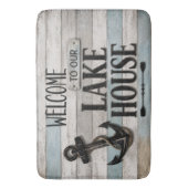 Rustic Lake House Anchor Nautical Coastal Badmat (Voorkant Verticaal)