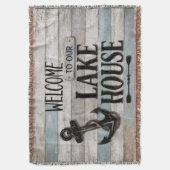 Rustic Lake House Anchor Nautical Coastal  Deken (Voorkant Verticaal)