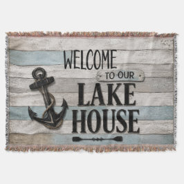 Rustic Lake House Anchor Nautical Coastal  Deken