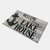 Rustic Lake House Anchor Nautical Coastal Deurmat (Schuin)