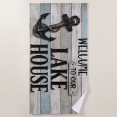 Rustic Lake House Anchor Nautical Coastal Strandlaken (Voorkant)