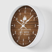 Rustic Lake House Boat Oars Trees Wood Print (Hoek)