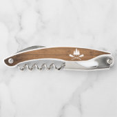 Rustic Lake House Boat Oars Trees Wood Print Kurkentrekker (Achterkant)