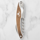 Rustic Lake House Boat Oars Trees Wood Print Kurkentrekker (Achterkant)