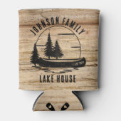 Rustic Lake House Custom Family Name Blikjeskoeler (Voorkant)