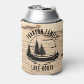 Rustic Lake House Custom Family Name Blikjeskoeler (Blikje Achterkant)