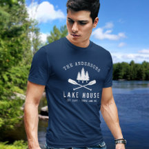 Rustic Lake House Familienaam Boat Oars Trees