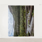 Rustic Lake // Lilly Pond Green Leaves Wandkleed (Voorkant)