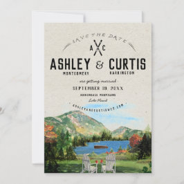 Rustic Lake Placid Wedding | Datum opslaan Save The Date