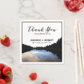 ©Rustic Lake Reflections Lakeside Wedding Custom Servet (Insitu)