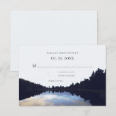 Rustic Lake Reflections Lakeside Wedding RSVP © (Voorkant / Achterkant)
