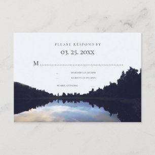 Rustic Lake Reflections Lakeside Wedding RSVP © Kaartje