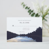 Rustic Lake Reflections Lakeside Wedding RSVP © Kaartje (Staand voorkant)