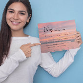 Rustic Lake Sunset Lakeside Wedding RSVP Kaartje