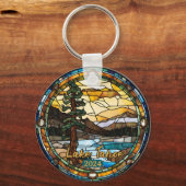 Rustic Lake Tahoe California Sleutelhanger (Voorkant)