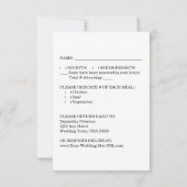Rustic Lake Tahoe Elegant Script Wedding RSVP Kaartje (Achterkant)