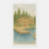 Rustic Lake Tahoe Mountain bestemming bruiloft Servet (Voorkant)