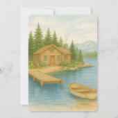 Rustic Lake Tahoe Mountain Lodge Wedding Romance Kaart (Achterkant)