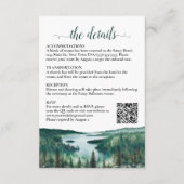 Rustic Lake Tahoe Trouwdetails QR Code Informatiekaartje (Voorkant)