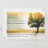 Rustic Lakeside Tree Family Reunion Party nodigt u Kaart (Voorkant)