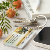 Rustic Lakeside Tree Family Reunion Souvenir Sleutelhanger (Voorkant Rechts)