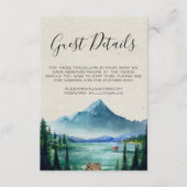 Rustic Lakeside Wedding Guest — Details-kaart Informatiekaartje (Voorkant)